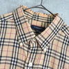 Burberry London Nova 米色格纹短袖衬衫