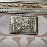 コーチ ポピー デイジー 花柄 シグネチャー キャンバス ハンドバッグ ベージュ - NEWSED