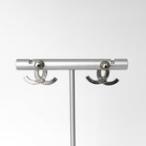 シャネル ココマーク クリア ピアス シルバー - NEWSED