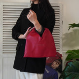 エムエムシックス メゾン マルジェラ レザー ジャパニーズバッグ スモール ハンドバッグ レッド - NEWSED