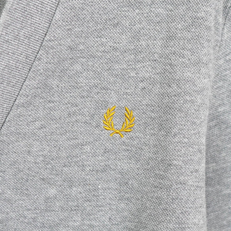 フレッドペリー ロゴ 刺繍 カーディガン グレー - NEWSED