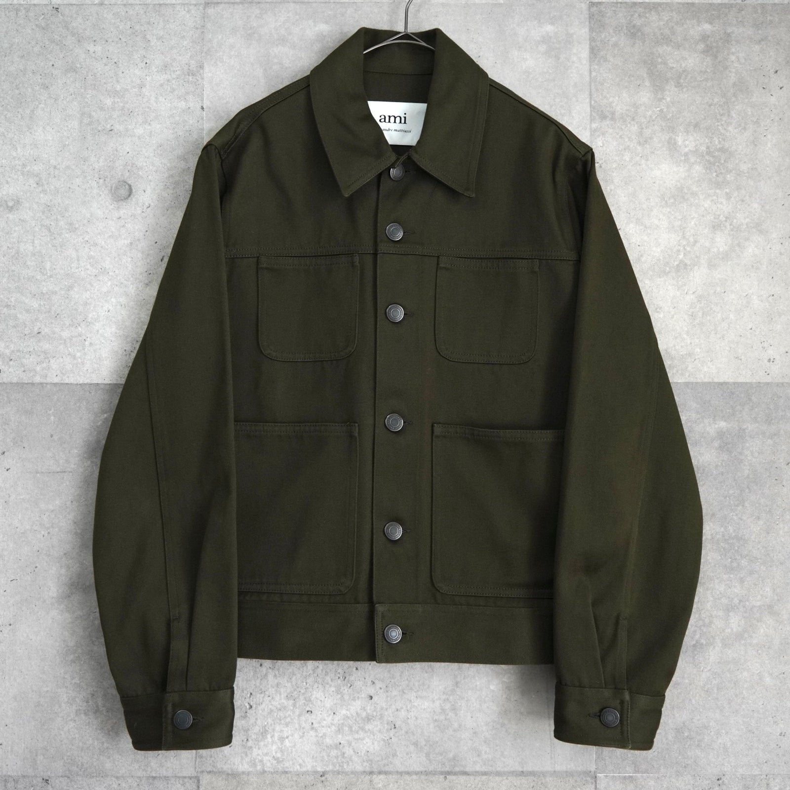 アミパリ アミ パリス ビッグポケット ミリタリージャケット ブルゾン