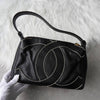 Chanel Coco Mark Wild Stitch Caviar 皮革单肩包（黑色）