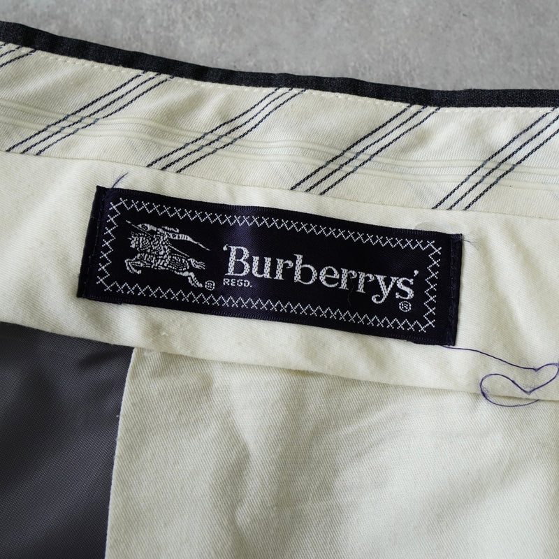 バーバリー ヴィンテージ ツータック ウール スラックス グレー - NEWSED