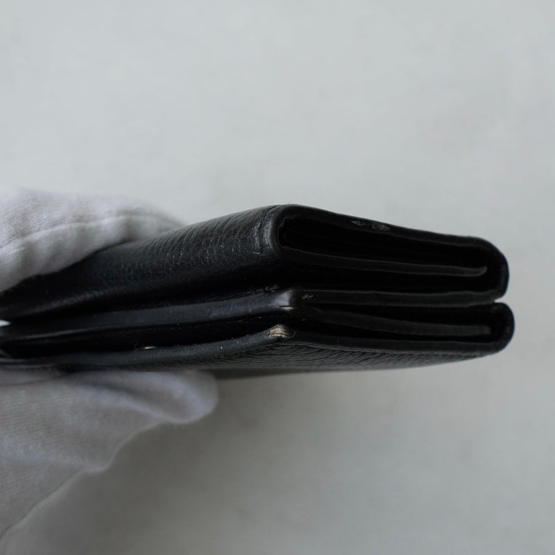 バレンシアガ エブリティ レザー 三つ折り財布 コンパクトウォレット ブラック - NEWSED