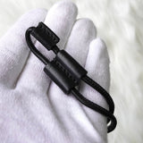 ジルサンダー ロゴ レザー ドローストリング 巾着バッグ ブラック - NEWSED