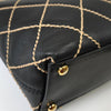 Chanel Coco Mark Wild Stitch Calfskin Handbag in Black