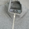 プレイ コム デ ギャルソン ハートロゴ ジップアップ スウェット グレー