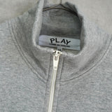プレイ コム デ ギャルソン ハートロゴ ジップアップ スウェット グレー - NEWSED