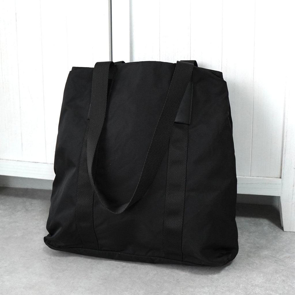 Prada Pocono Tessuto/Leather Tote Bag Black
