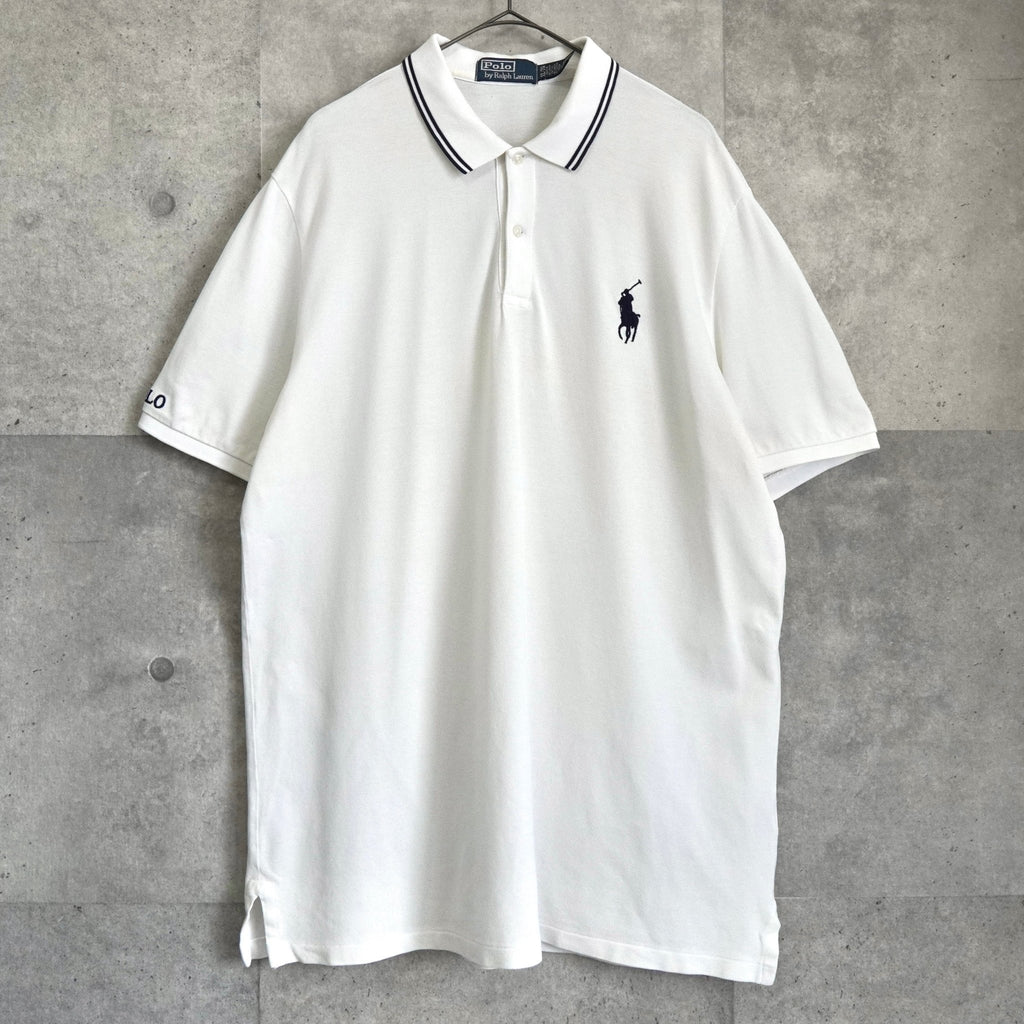 Ralph Lauren 白色徽标短袖 Polo 衫