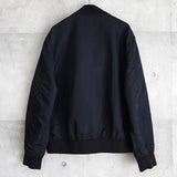 ラコステ リバーシブル ブルゾン ロゴパッチ ブラック/カーキ - NEWSED