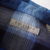 Burberry 渐变色格纹长袖衬衫（蓝色）
