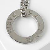 セリーヌ ヴィンテージ サークルロゴ シルバー ネックレス - NEWSED