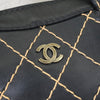 Chanel Coco Mark Wild Stitch 小牛皮黑色手提包