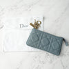 Christian Dior Cannage 皮革零钱包 蓝色