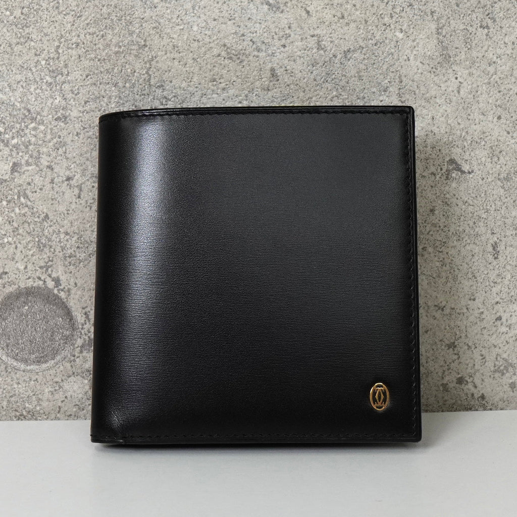 カルティエ マスト レザー 二つ折り財布 ブラック