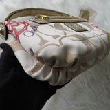 コーチ ポピー デイジー 花柄 シグネチャー キャンバス ハンドバッグ ベージュ - NEWSED