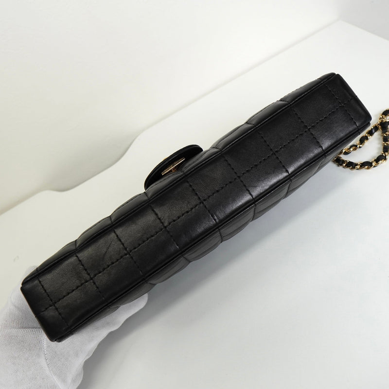 シャネル チョコバー ココマーク ターンロック チェーン セミショルダーバッグ ブラック - NEWSED