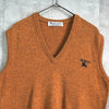 バーバリー ヴィンテージ ホースロゴ ウール ニット ベスト キャメル
