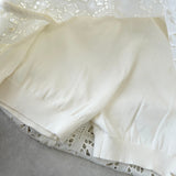 サカイ スター 星型 レース 台形 スカート ホワイト - NEWSED