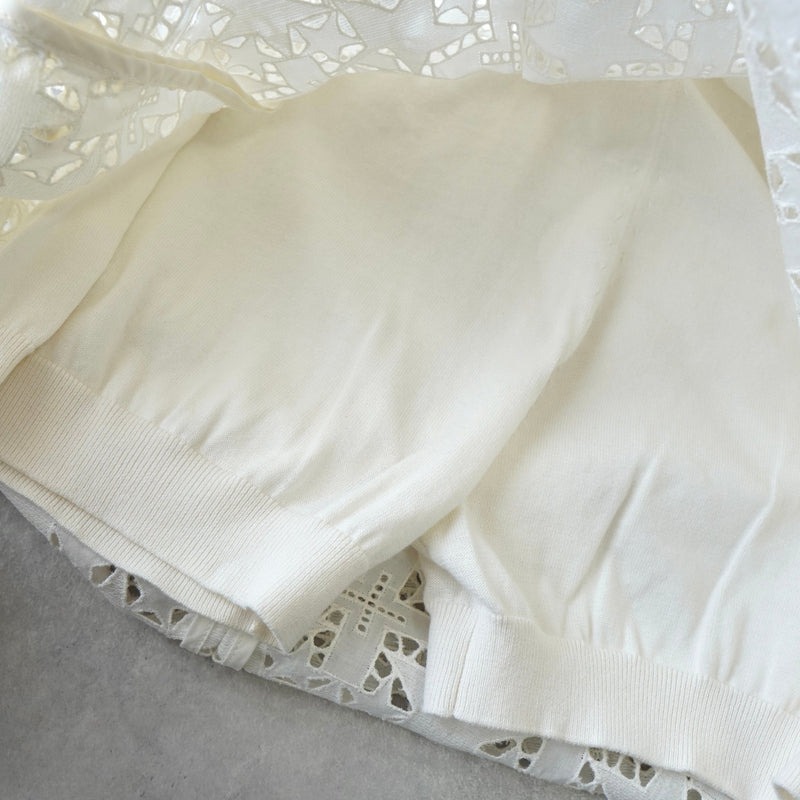 サカイ スター 星型 レース 台形 スカート ホワイト - NEWSED