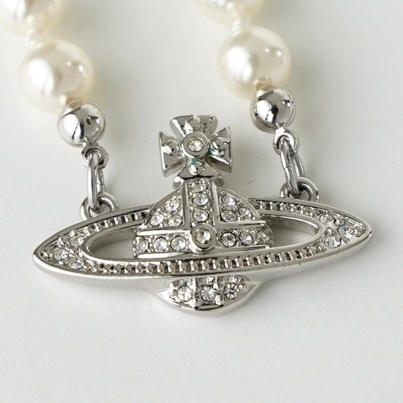 ヴィヴィアン ウエストウッド オーブ ラインストーン パール ネックレス チョーカー - NEWSED