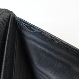 プラダ テスート ポコノ ナイロン トライアングルロゴ ラウンドファスナー 二つ折り財布 ブラック - NEWSED