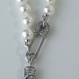 ヴィヴィアン ウエストウッド オーブ フェイクパール ピン ラインストーン ネックレス チョーカー シルバー - NEWSED