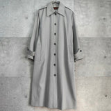 イヴ サンローラン ヴィンテージ ウール ロングコート ステンカラーコート レディース ライトグレー - NEWSED