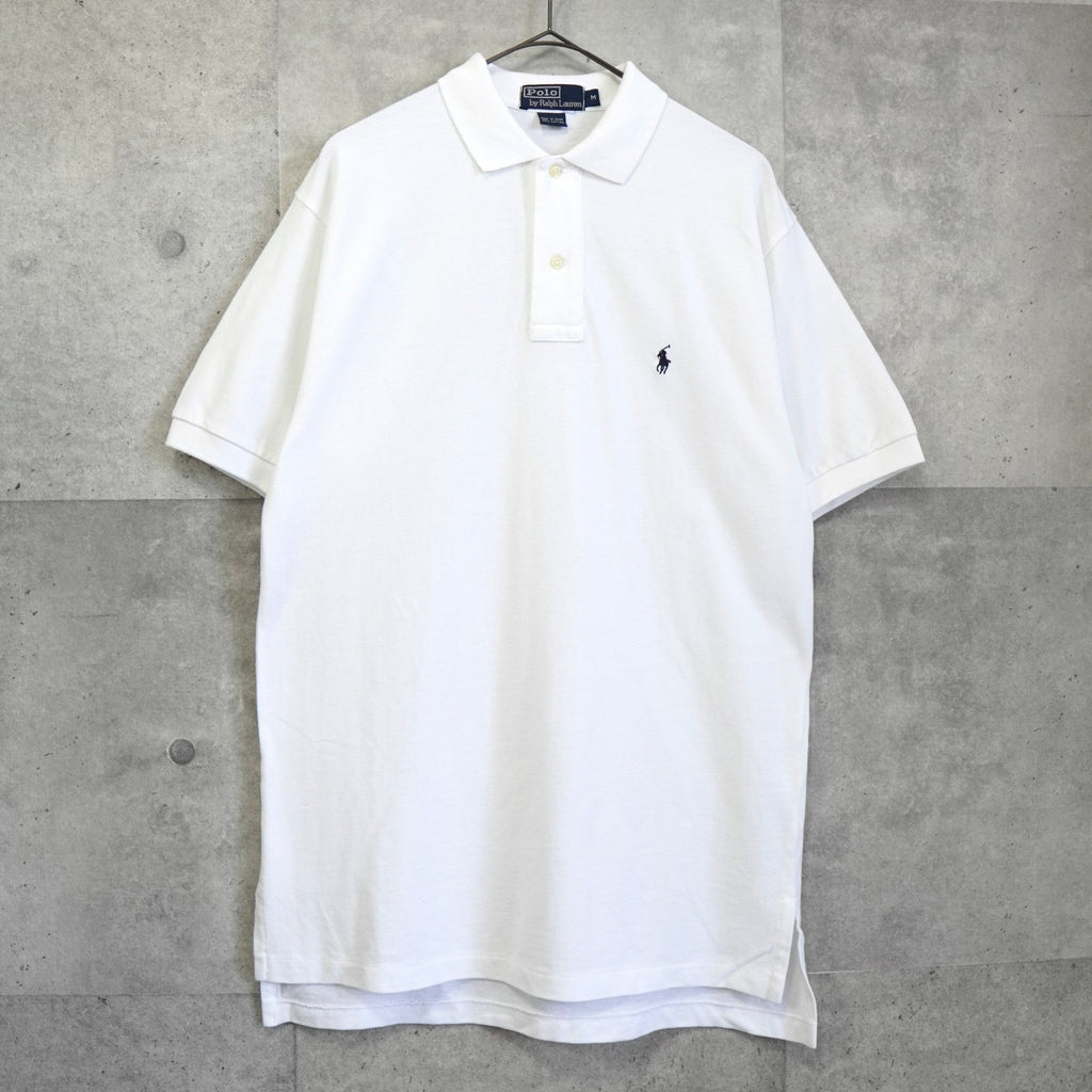 Polo Ralph Lauren logo short-sleeved polo shirt in white