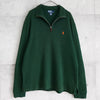 ポロ バイ ラルフローレン ハーフジップ スウェット ロゴ刺繍 ダークグリーン