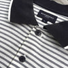 Burberry Border Horse Logo Embroidered Long Sleeve Polo Shirt in Gray/White