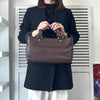 Celine Boogie Bag Leather Handbag Brown