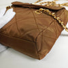 プラダ トライアングルロゴ ポコノ テスート ナイロン キルティング チェーン ミニ ショルダーバッグ ブラウン