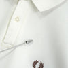 Fred Perry 徽标刺绣白色短袖 Polo 衫
