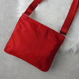 プラダ ポコノ テスート ナイロン トライアングルロゴ ショルダーバッグ レッド - NEWSED