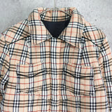 バーバリー ブルーレーベル リバーシブル 中綿ジャケット ノバチェック ベージュ/ブラック - NEWSED