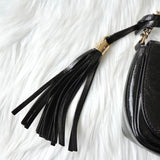 グッチ ソーホー パテント フリンジ チェーン ショルダーバッグ ミニバッグ パーティーバッグ ブラック - NEWSED