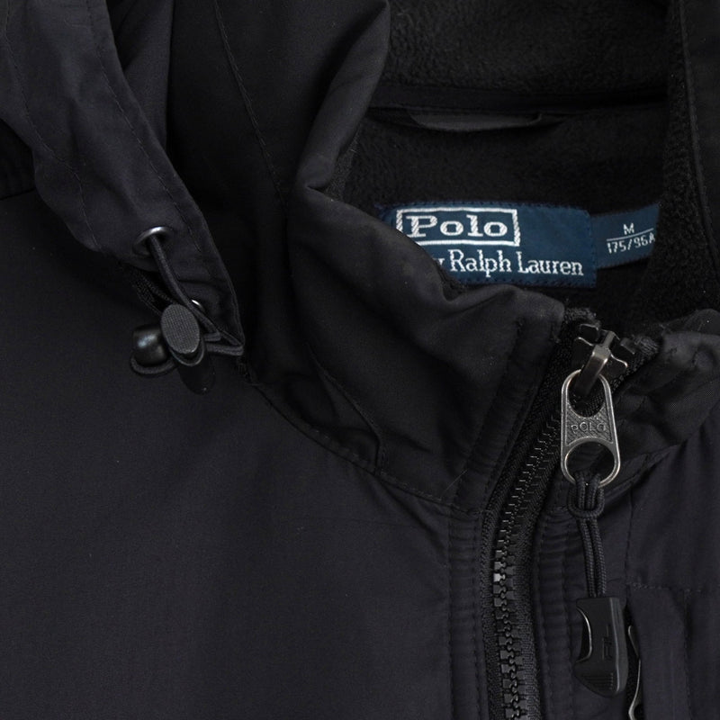 ポロ ラルフローレン ナイロン切り替え フリースジャケット ブラック - NEWSED
