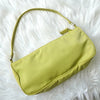 プラダ ポコノ テスート ナイロン ミニバッグ ハンドバッグ ポーチ ライムグリーン