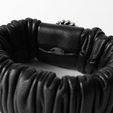 シャネル ココマーク ラインストーン レザー シュシュ ヘアゴム ブラック - NEWSED