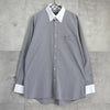 バーバリー ブラックレーベル ホースロゴ クレリックシャツ 長袖シャツ グレー