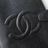 シャネル ココマーク キャビアスキン 手帳 ブラック - NEWSED