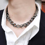 ティファニー フォージ ラージリンク ネックレス ブラックシルバー - NEWSED