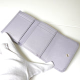 プラダ トライアングルロゴ サフィアーノレザー 二つ折り財布 パープル - NEWSED