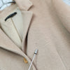 Theory Cashmere Angora Long Coat Wool Coat Beige Women's