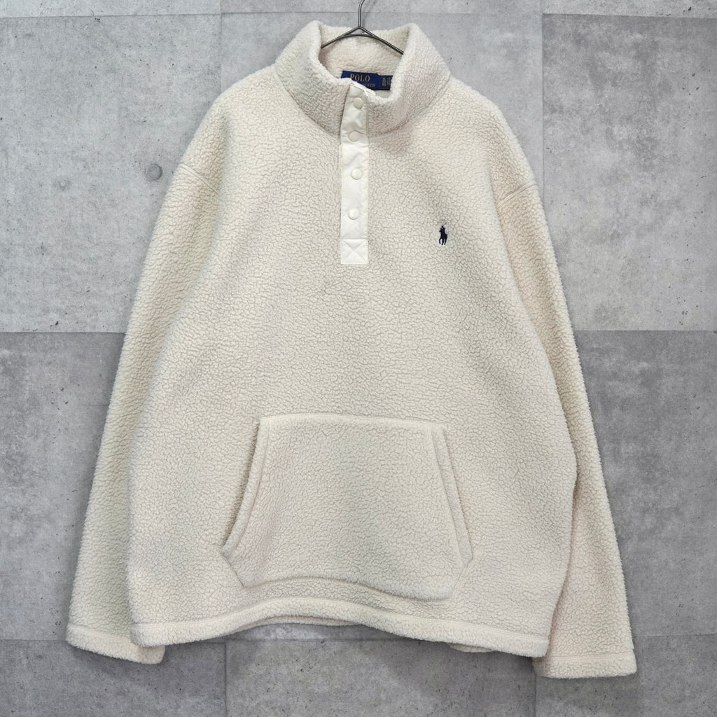 ポロ ラルフローレン ポニーロゴ ハーフジップ フリース プルオーバー