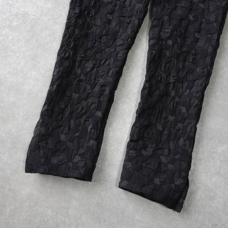 イッセイミヤケ フラワー ナイロン シングル イージー セットアップ ブラック レディース - NEWSED