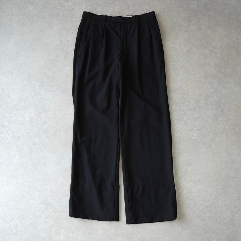 クリスチャン ディオール ヴィンテージ ツータック スラックス ブラック - NEWSED